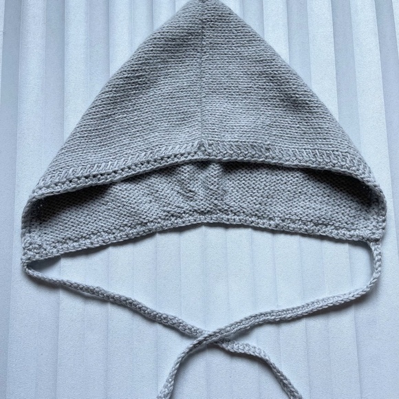 Hood Hat Women Beanie Hand Knit Wool Gray Winter Snood Beret Gift NEW main image 5